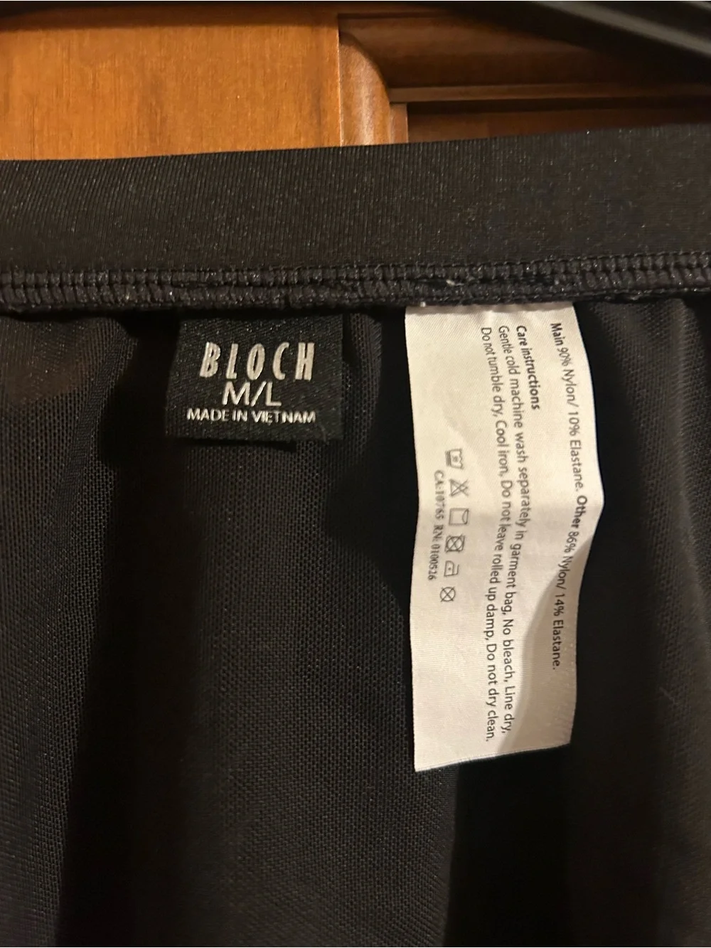 Bloch Black Mesh Dance Skirt with Elastic Waistband